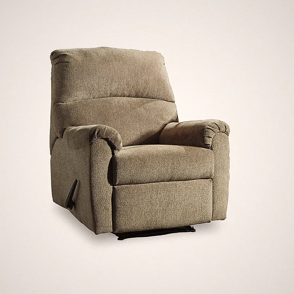Signature Design by Ashley Nerviano Zero Wall Recliner, Mocha Textured Fabric