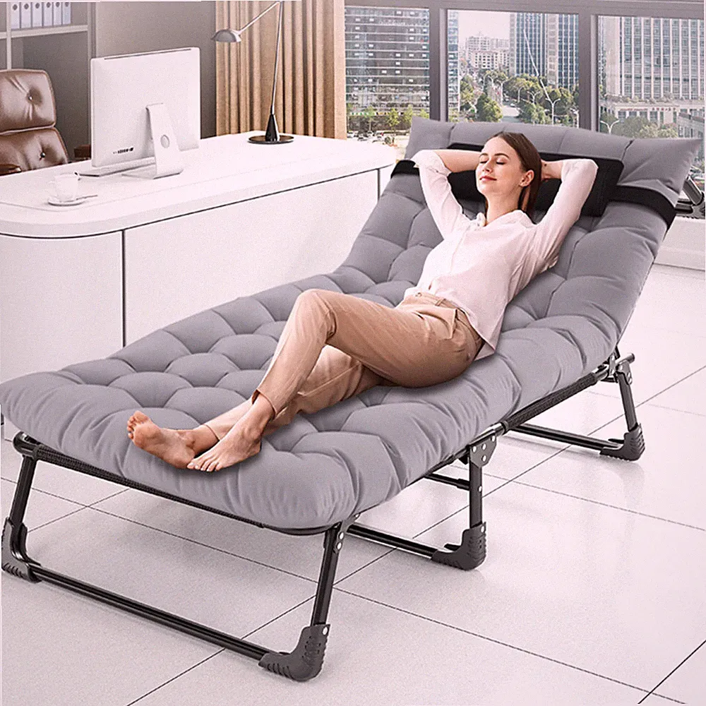 Slsy Patio Foldable Chaise Lounge Chair Outdoor Camping Cot Recliner Beach Pool