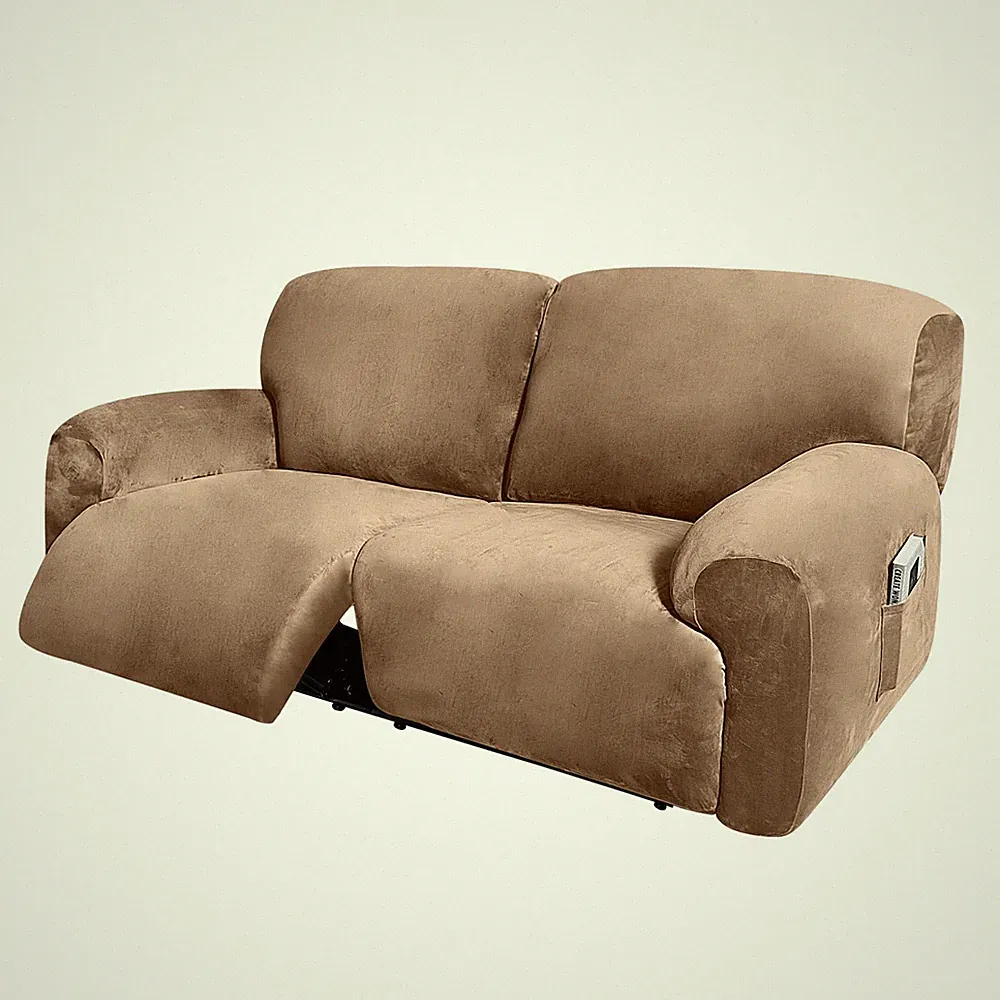 ULTICOR Extra Wide 75" - 100", Reclining 2 Seater Sofa, Sand